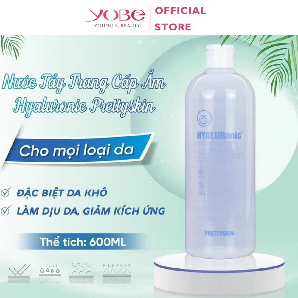 Nước Tẩy Trang PrettySkin Làm sạch sâu Hyaluronic / The Pure Jeju Cica / Deep Cleansing Water 500ml Cấp ẩm mịn màng