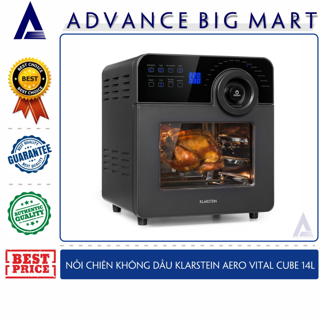 Nồi Chiên Không Dầu Klarstein Aero Vital Cube 14L