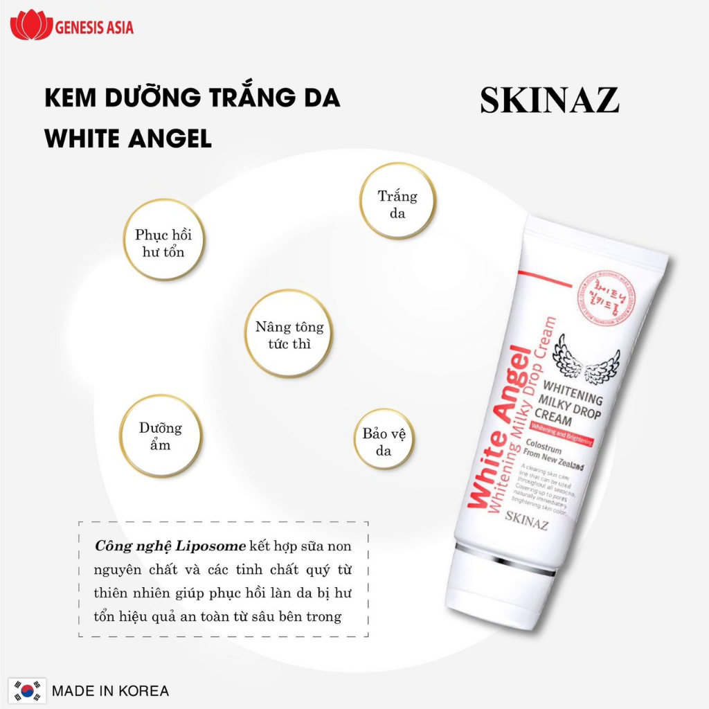 Kem White Angel Skinaz Hàn Quốc Cao Cấp kem Dưỡng Trắng Da