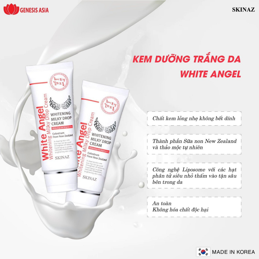 Kem White Angel Skinaz Hàn Quốc Cao Cấp kem Dưỡng Trắng Da