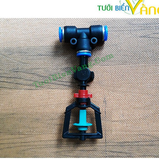 10 chiếc béc tưới phun mưa chân tê hơi 8mm - có van áp