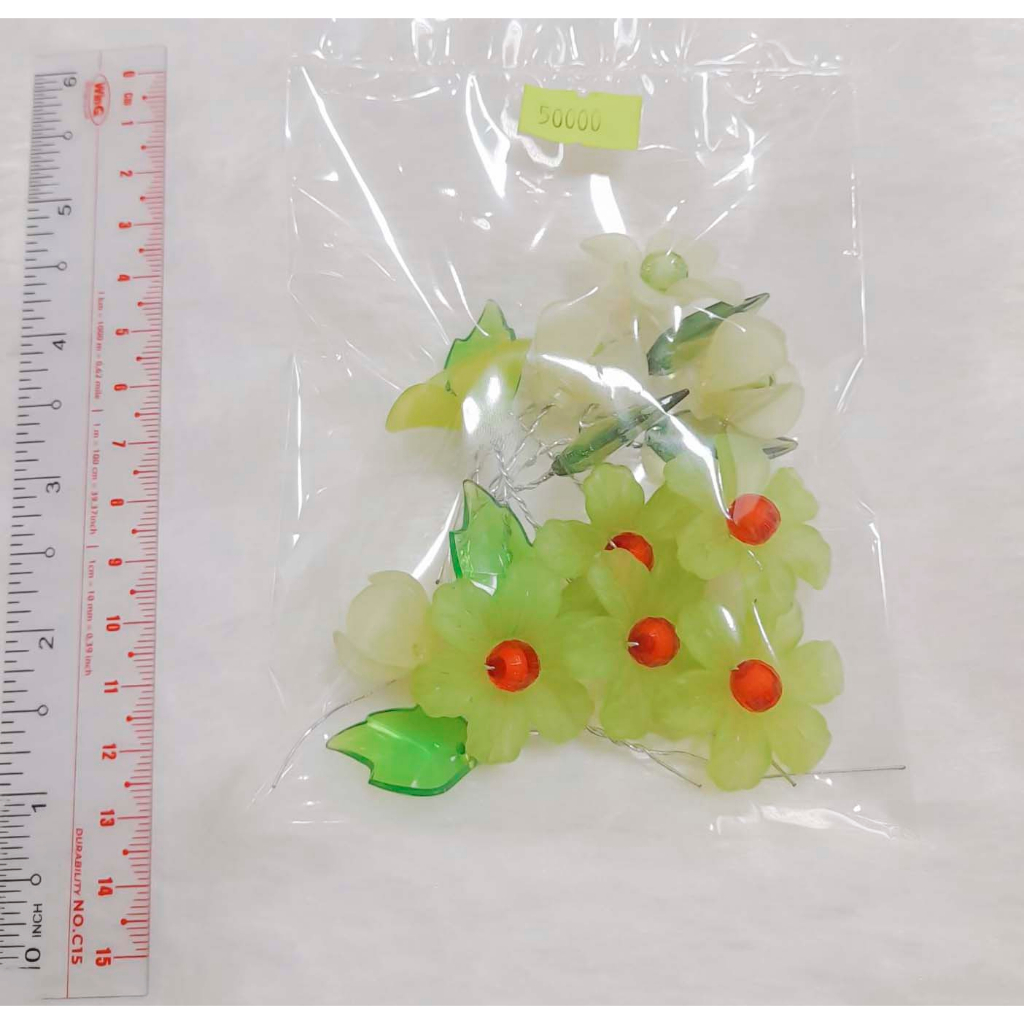 Set hoa kết cườm hạt nhựa pha lê nhiều màu cắm trang trí phụ liệu handmade