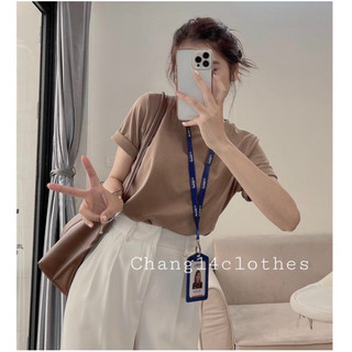 Áo phông cổ tròn basic dáng vừa