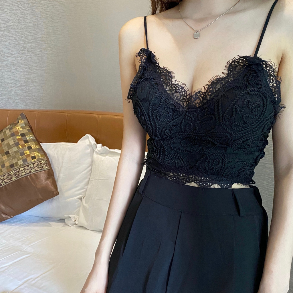 Áo Bra Ren Nữ Crotop Siêu Hot Chun Lưng Thừng 997 Sỉ