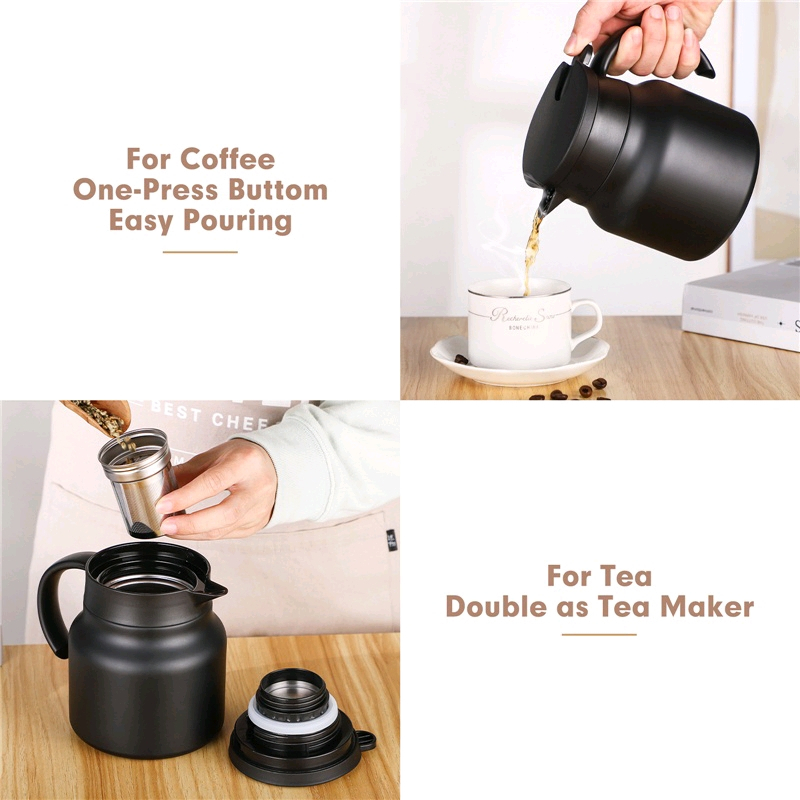 Ấm pha trà, Bình pha trà giữ nhiệt inox dung tích 1000ml