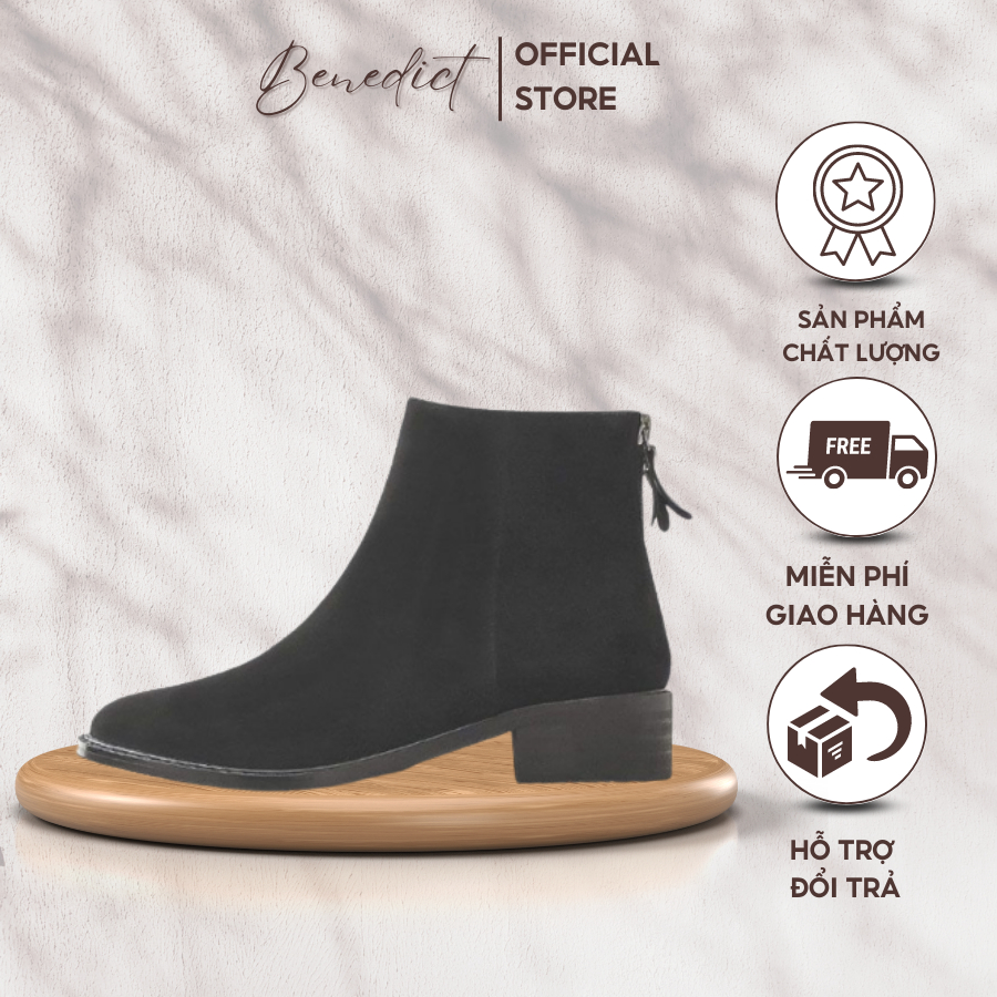Boot Cổ Ngắn Thu Đông Da lộn dành cho nữ - Boot cao cấp - giá rẻ
