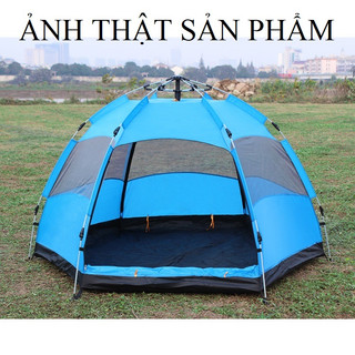 Lều Cắm Trại Du Lịch Dã Ngoại, Liều Phượt Tự Bung 4 đến 6 người Chống Thấm Nước Chống Muỗi Gấp Gọn Tiện Lợi