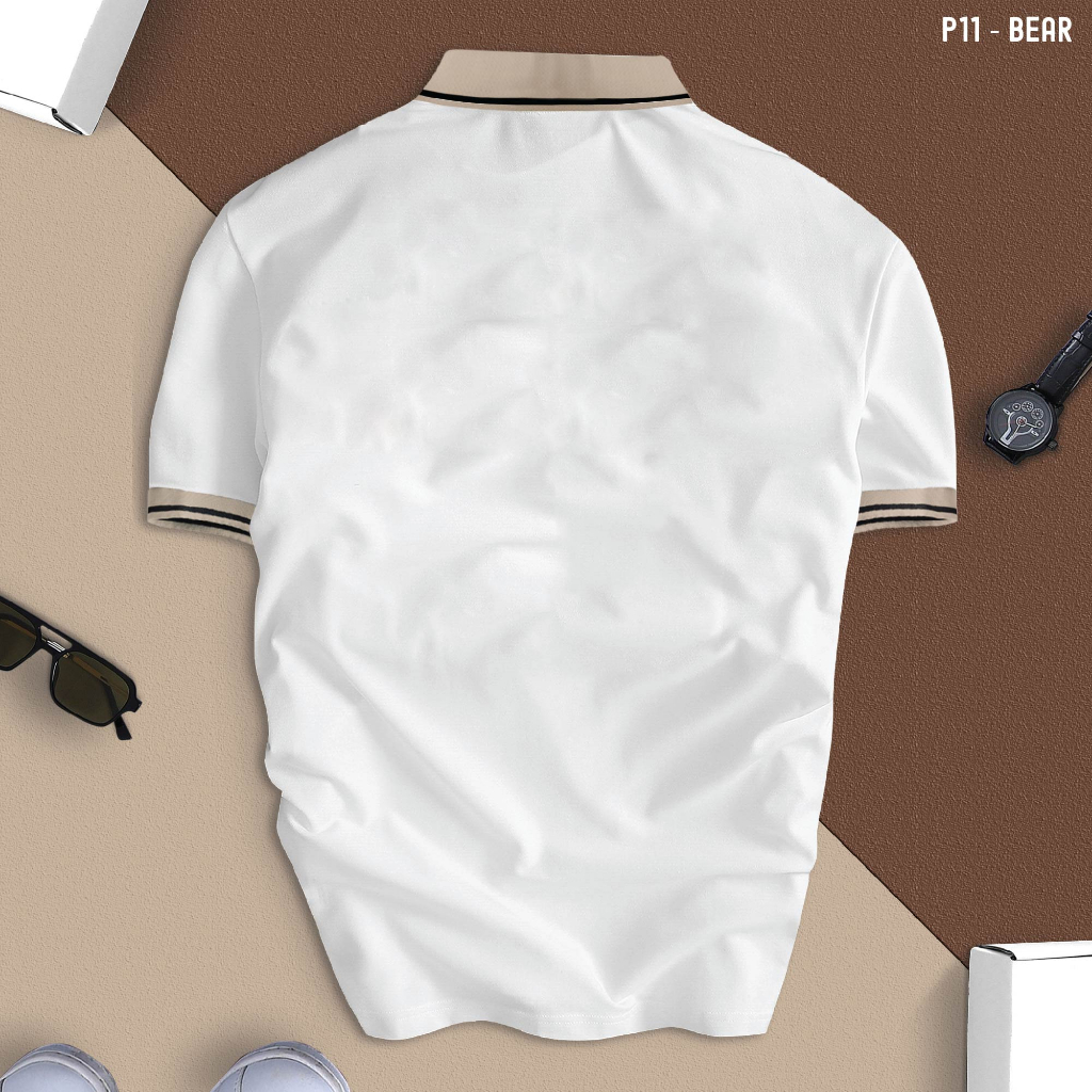 Áo Polo GẤU LINE BEAR nam nữ cổ bẻ vải xịn Unisex, cao cấp, lịch lãm