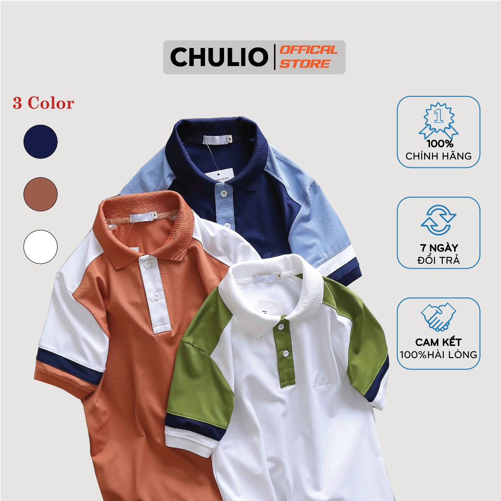 Áo Polo Nam Chulio Cotton Cá Sấu Co Dãn Thoáng Mát
