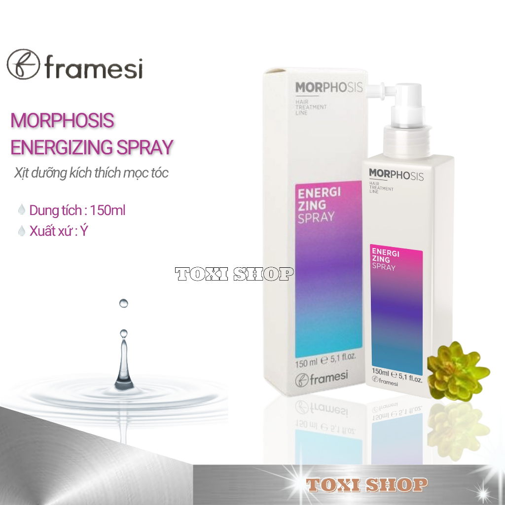 Xịt mọc tóc Framesi xịt dưỡng tóc khô xơ chăm sóc da đầu ngăn ngừa tóc gãy rụng Morphosis Energizing Spray 150ml