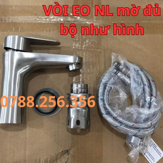 Vòi Rửa Mặt Lavabo, Vòi Lavabo Nóng Lạnh INOX 304  VÒI LA EO [THÂN ĐÚC NGUYÊN KHỐI] lavabo eo nóng lạnh