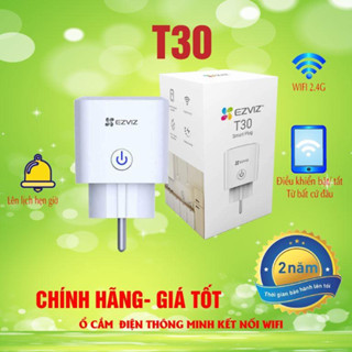 Ổ cắm điện thông minh Ezviz T30, kết nối wifi, điều khiển từ xa qua app, điều khiển bằng giọng nói, thống kê điện năng