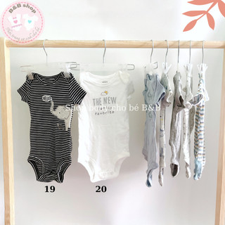 Body chip xuất dư Cambodia chất cotton cho bé sơ sinh và bé trai bé gái, bodysuit Carter cho bé