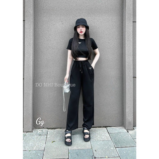 sét bộ gân dài suông prada hot