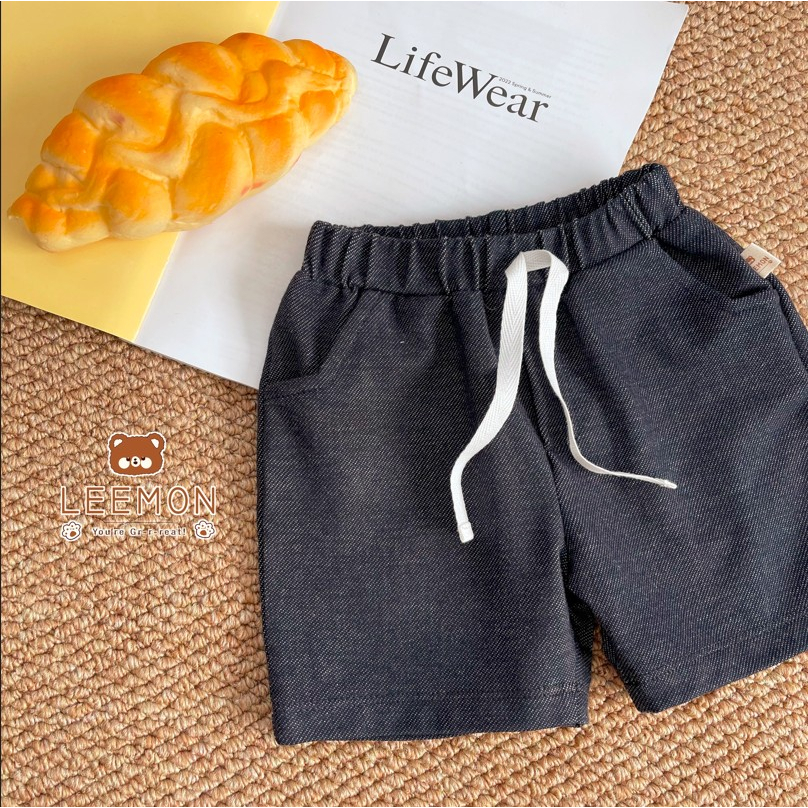 Bộ polo cotton cộc tay in hình khủng long dễ thương Leemon cho bé trai