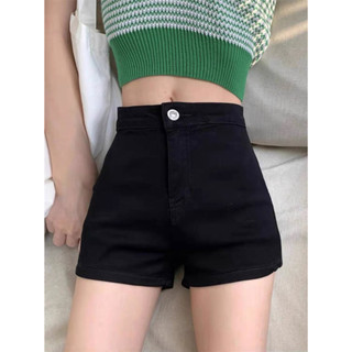 Quần short jean nữ - quần đùi jean nữ lưng cao - chất liệu vải co giãn ms02