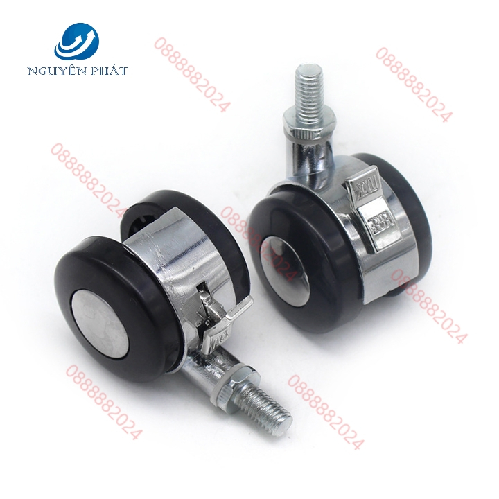 BÁNH XE LĂN INOX ỐC VẶN - BÁNH XE GHẾ XOAY PHÒNG, BÁNH XE XOAY GHẾ GAMING CAO CẤP ( CHIẾC )