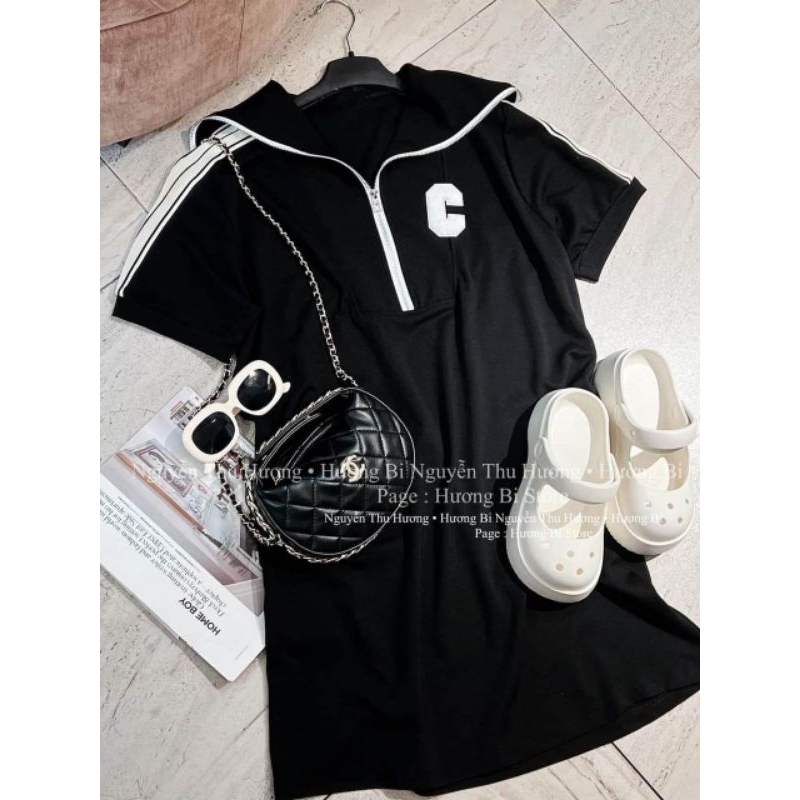 Váy suông cổ thủy thủ chữ C