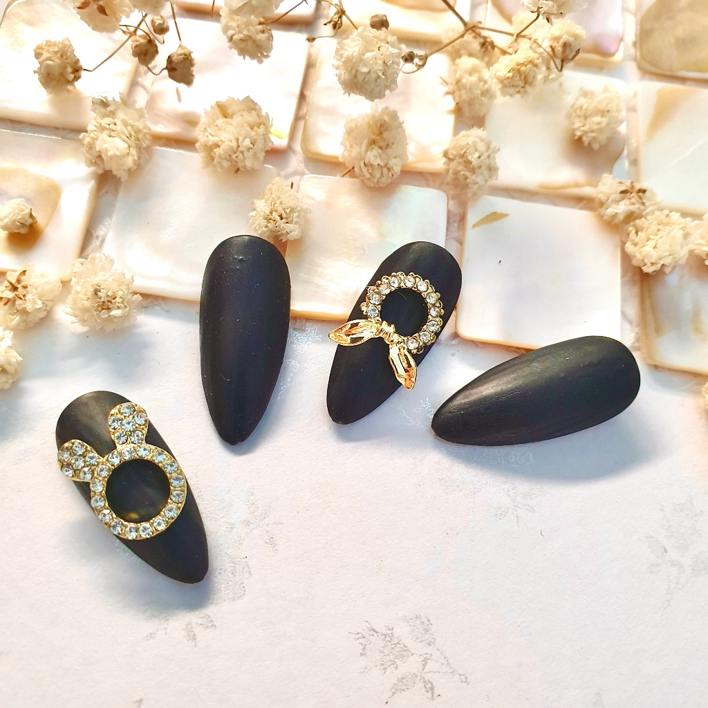 Charm nơ charm gấu charm thỏ charm vương miện charm nail gắn móng đính móng trang trí móng tay