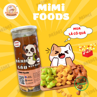 Bánh gấu nhân kem 400g mimi foods - bánh gấu mix 3 vị siêu ngon