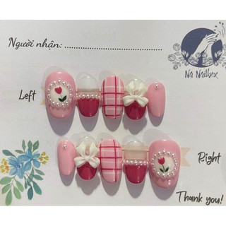 Nailbox thiết kế hoạ tiết hoa xinh xắn