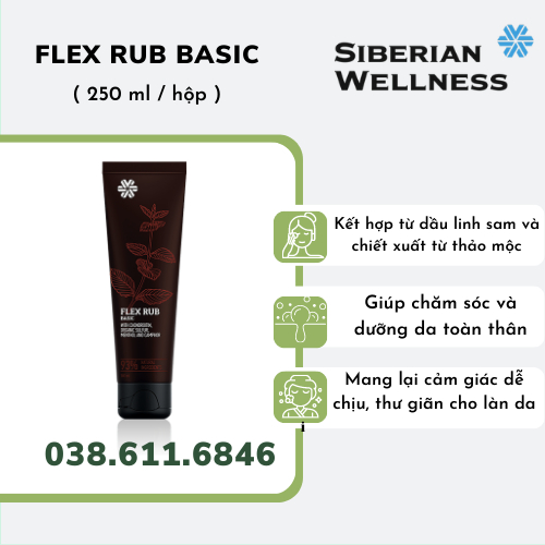 Mẫu mới gel xoa khớp SIBERIAN WELLNESS Flex Rub BASIC 100ml/hộp date 2024