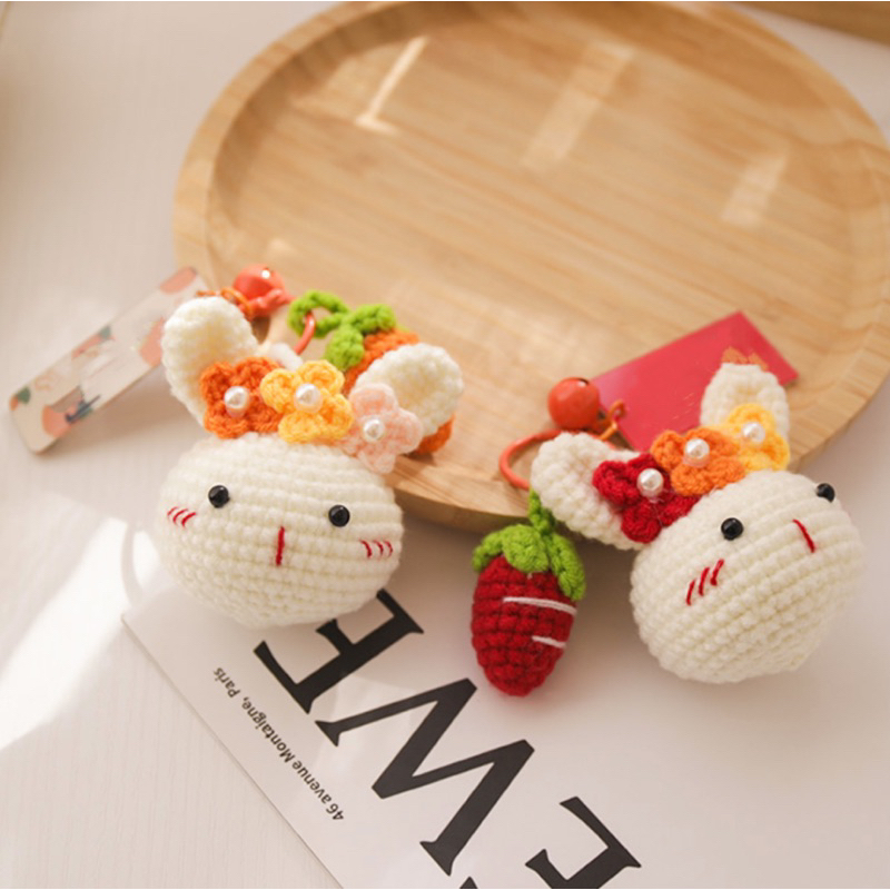 DIY Gói Nguyên Liệu Móc Bộ Tứ Cánh Cụt Bằng Len Tự Làm Quà Tặng Ý Nghĩa LenMade Thú Nhồi Bông Amigurumi Móc Khoá