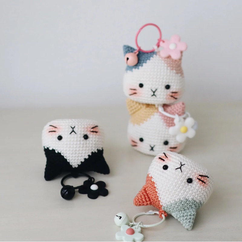 DIY Gói Nguyên Liệu Móc Bộ Tứ Cánh Cụt Bằng Len Tự Làm Quà Tặng Ý Nghĩa LenMade Thú Nhồi Bông Amigurumi Móc Khoá