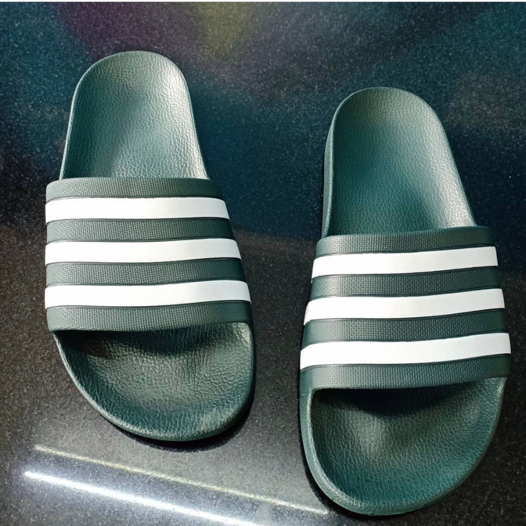 Dép chính hãng Adilette Aqua Navy đúc nguyên khối quai ngang không thấm nước