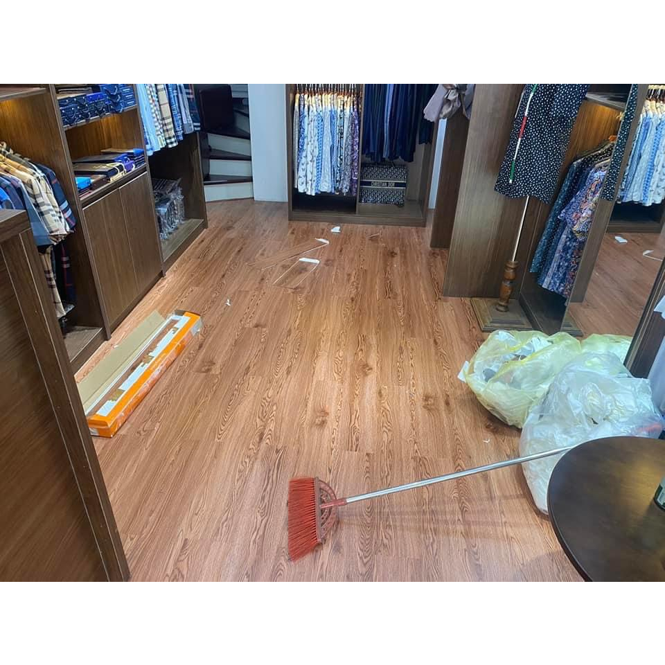 Sàn nhựa giả gỗ Dày 2mm dán được 1/ 7 mét vuông Tấm Lót Sàn Miếng Dán Sàn Nhựa Giả Vân Gỗ Sẵn Keo Bóc Dán vân đá