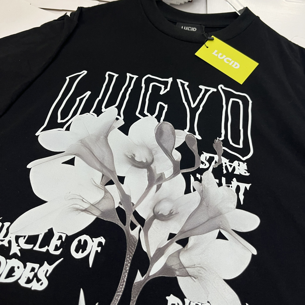 Áo Thun Local Brand Unisex LUCID Flower Nam Nữ Tay Lỡ From Rộng Chất Cotton