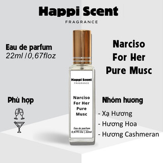 Nước hoa nữ narciso for her pure musc chính hãng happi scent mini thơm lâu quyến rũ thanh lịch 20ml