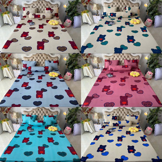 Bộ drap thun hàn quốc mẫu gấu 6 màu