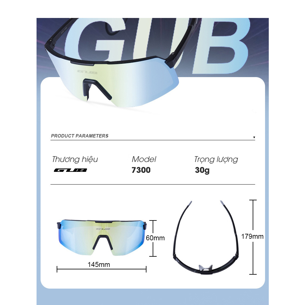 ZÓNG® Kính mát xe đạp chống tia cực tím cao cấp GUB 7300