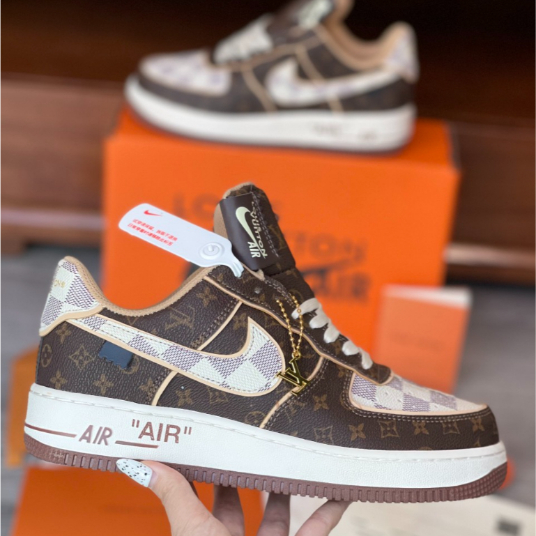 Giày Nike_Air Force 1 Nam Nữ bản cao cấp, Giày AF1 LV nâu cao cấp Hàng Đẹp Full Box Đủ Size 36_43 mẫu giày mới nhất