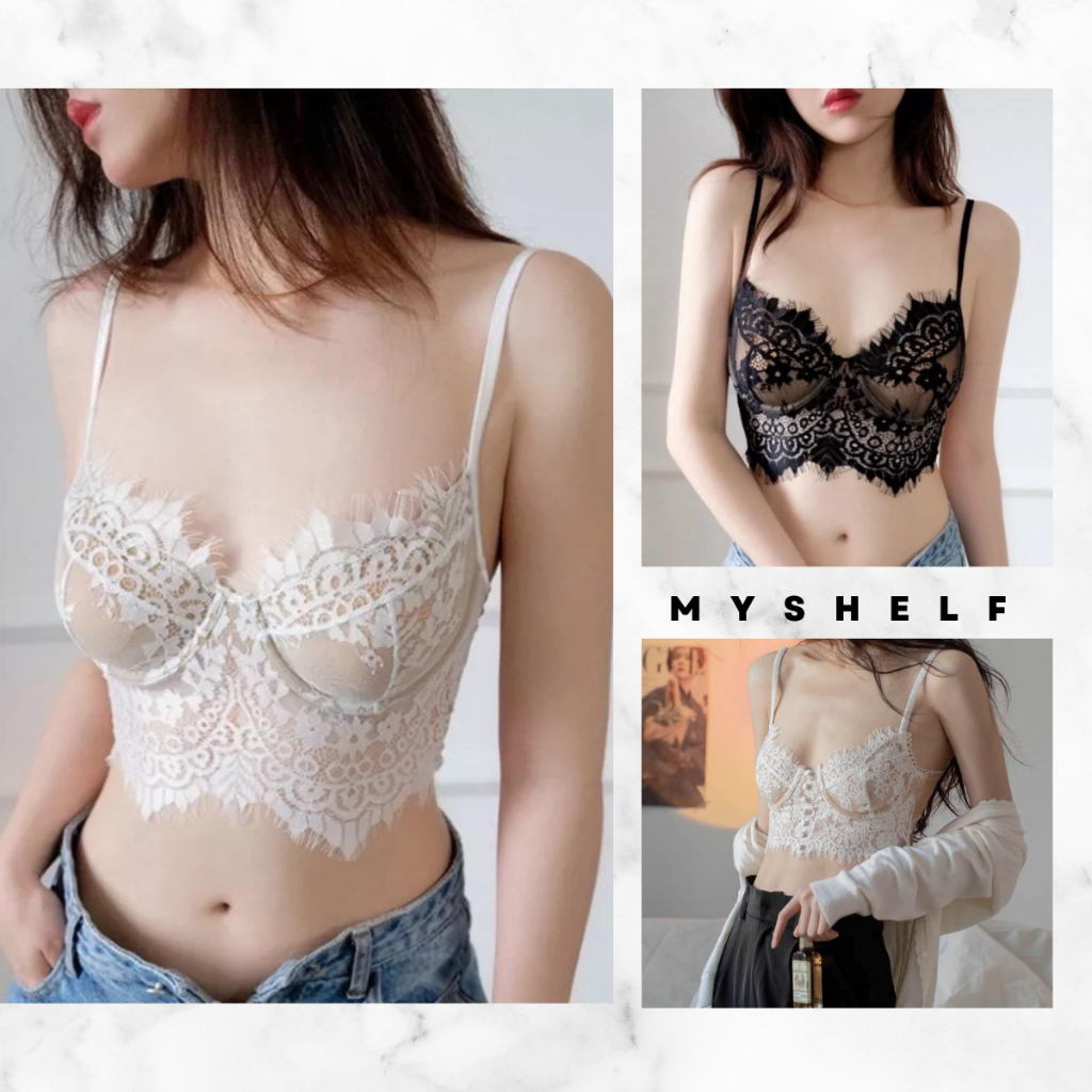 Áo bra ren nữ corset dáng đan chéo dây lưng sexy khuyến rũ siêu hot (có sẵn - miễn ship)