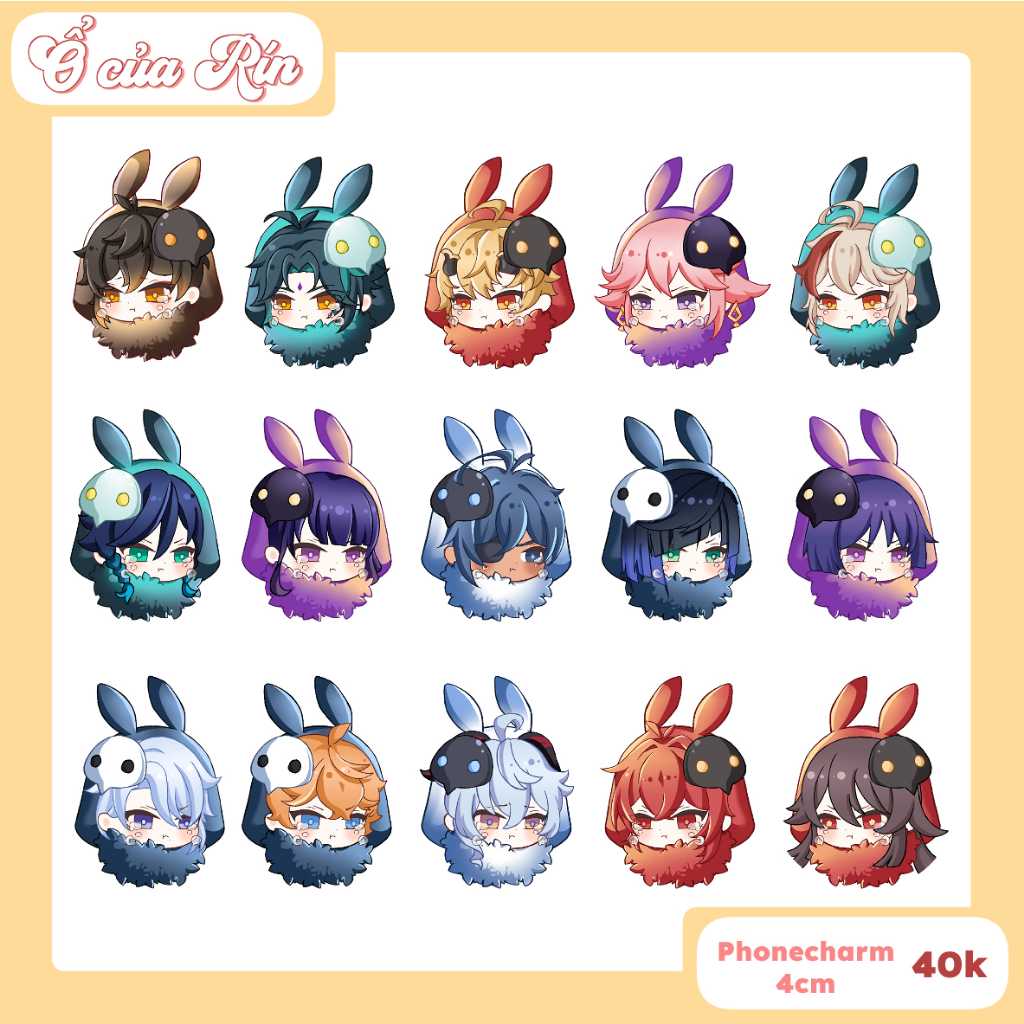 Móc treo điện thoai / phonecharm Genshin Impact