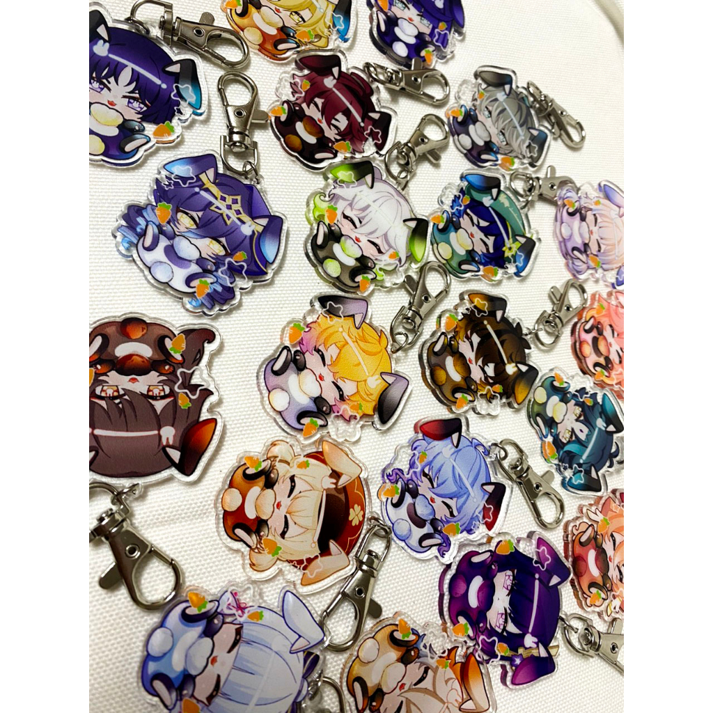 Móc khóa / keychain acrylic Genshin Impact thỏ mụp