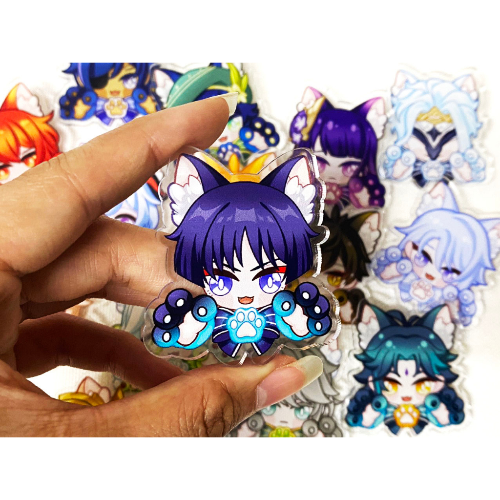 Pin/Huy hiệu cài áo Genshin Impact meo meo