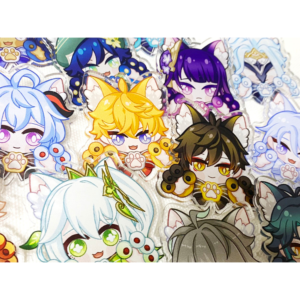 Pin/Huy hiệu cài áo Genshin Impact meo meo