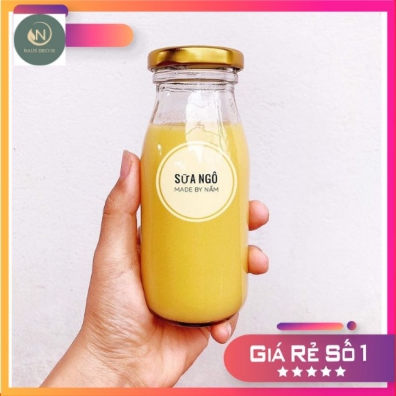 chai đựng sữa hạt 200ml