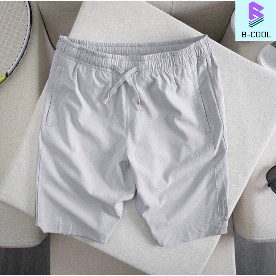 Quần Short Đùi Nam Thể Thao Chất Vải Gió Chun Mềm Mại Co Giãn Vận Động Thoải Mái Mặc Nhà Mát Mẻ Có Túi Khóa Kéo Q1