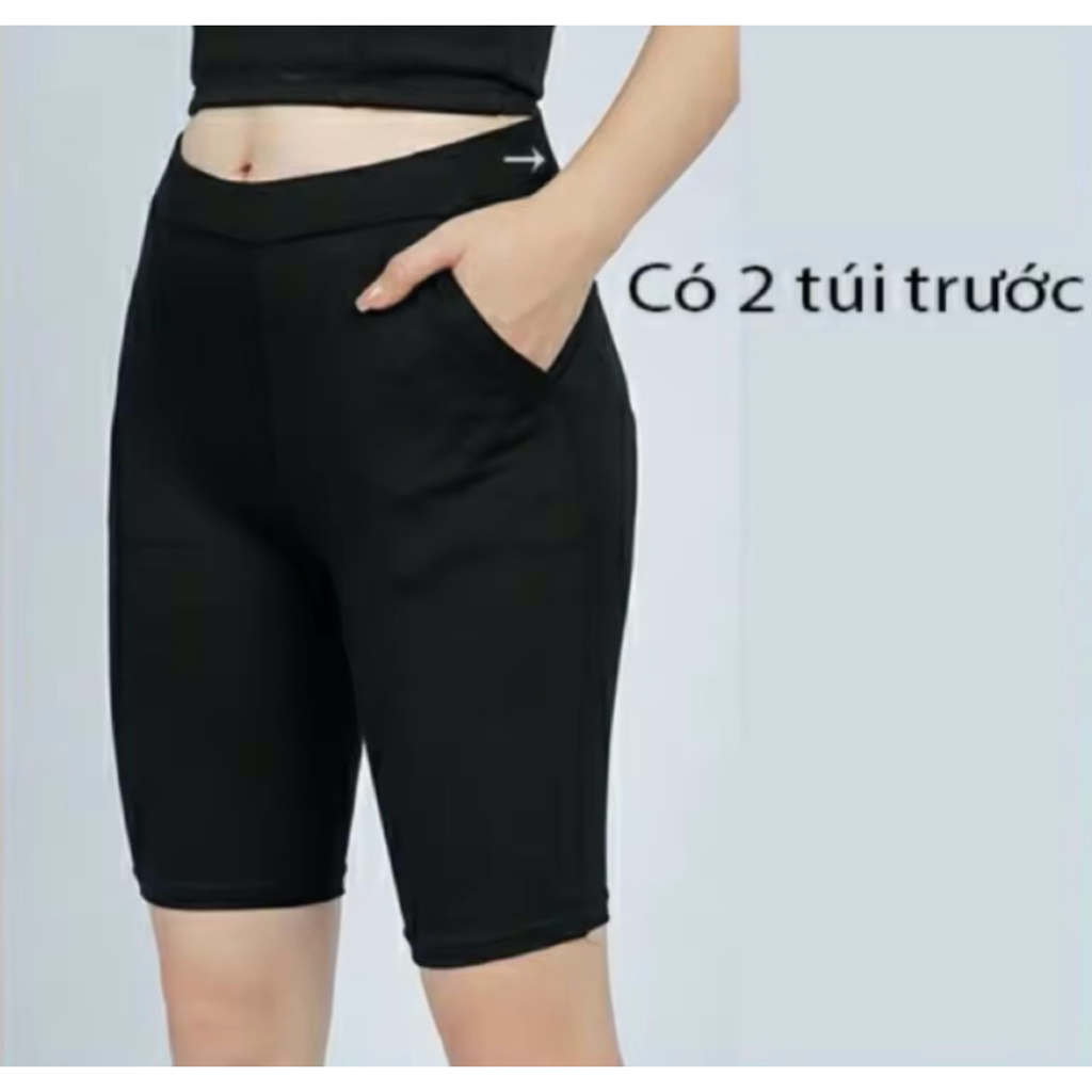 Quần legging nâng mông 2 túi trước vải dày đẹp | BigBuy360 - bigbuy360.vn