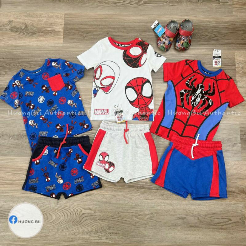 Set 3 bộ người nhện cộc tay cho bé