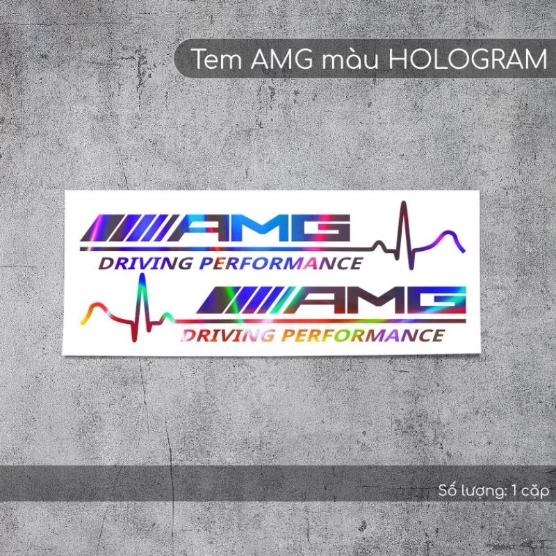 Tem xe   AMG  trang trí dán XE MÁY HONDA-YAMAHA - Ô TÔ PHONG CÁCH KIỂU CHỮ AMG CÁ TÍNH