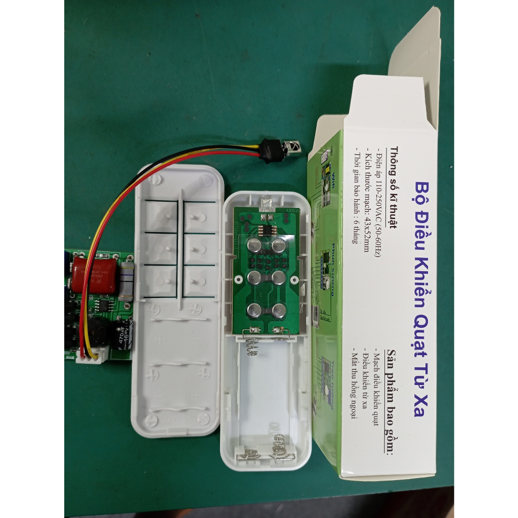 Bộ mạch quạt điều hoà FT323 322 V2 công suất lớn, hẹn giờ bật - tắt, quạt điều hòa, cây, hơi nước...điều khiển từ xa