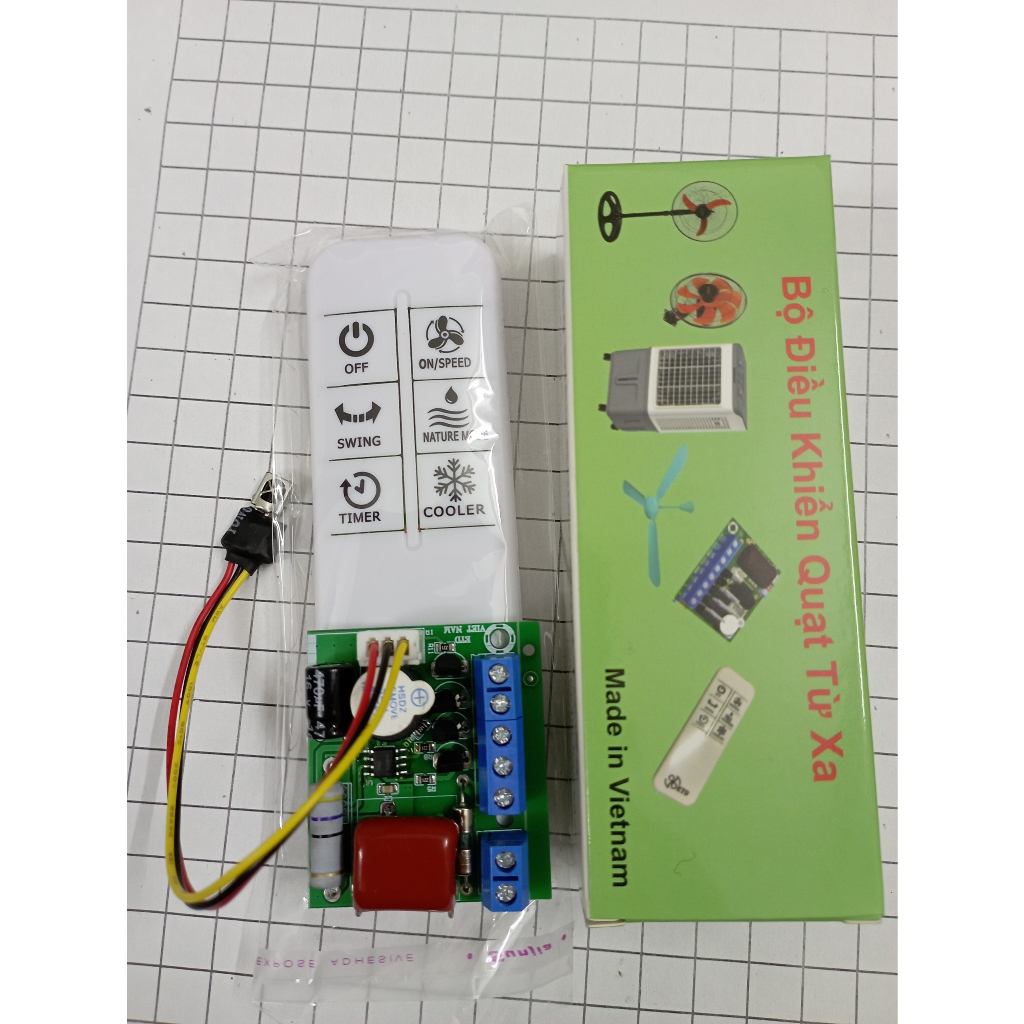 Mạch quạt điều khiển từ xa FT312 - 311 V2 hàng Việt Nam, có hẹn bật - tắt. Biến quạt thường thành quạt có điều khiển