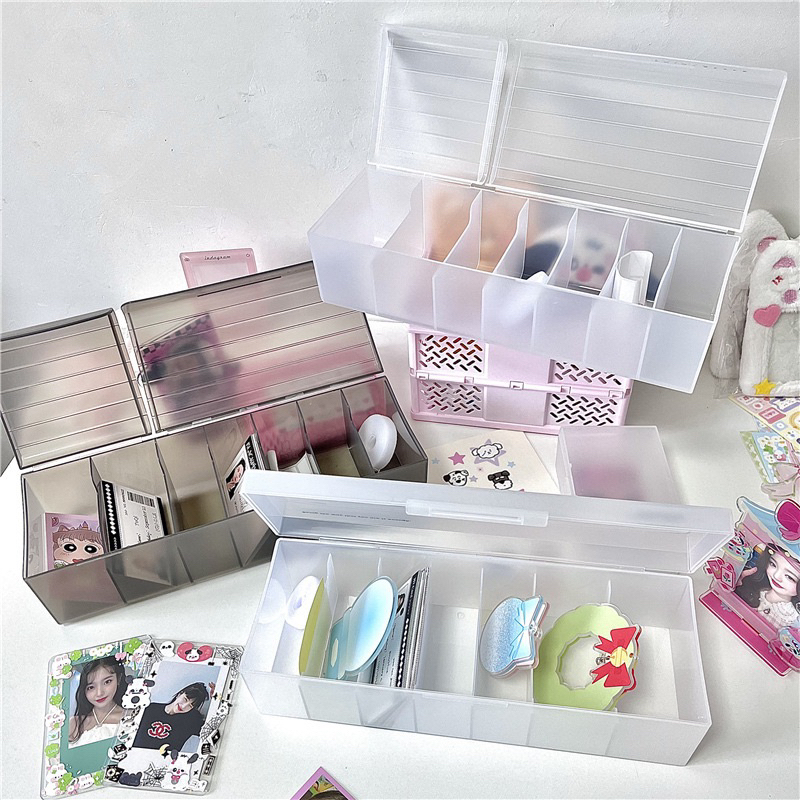 HỘP LƯU TRỮ THẺ 7 NGĂN 2 NẮP ĐỰNG CARD NHỰA PE - Cáo nuôi rái cá