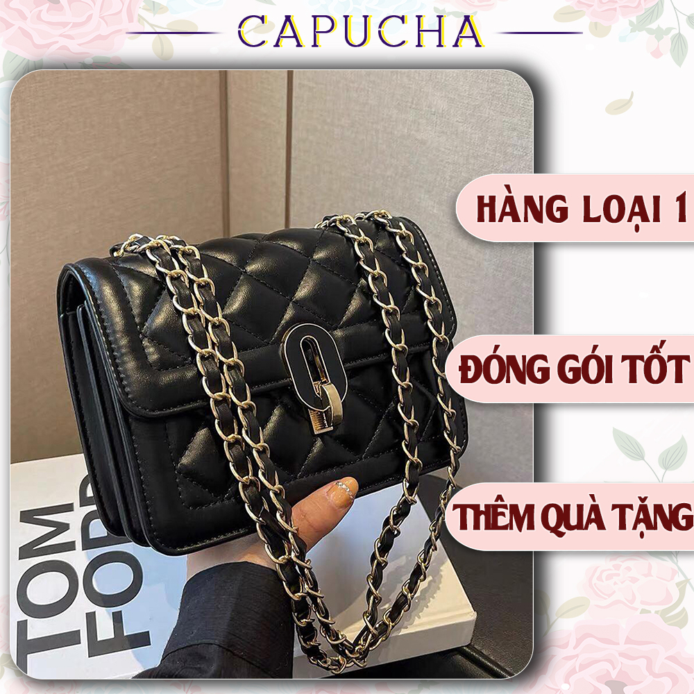 Túi xách nữ đeo chéo đeo vai 2 kiểu khóa xoay độc đáo Capucha T296