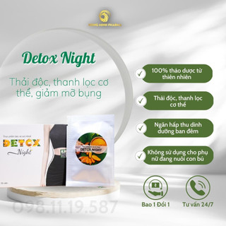 Viên uống detox night chính hãng - - chuyên giảm mỡ bụng cứng - hồng minh pharma